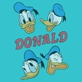 thumbnail image 2 of Girl's Mickey & Friends Donald Duck Faces  Graphic Tee Tahiti Blue Large, 2 of 4