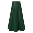 thumbnail image 4 of ZANZEA Women Spring Solid Color Zipper Big Swing Party Long Skirts, 4 of 6