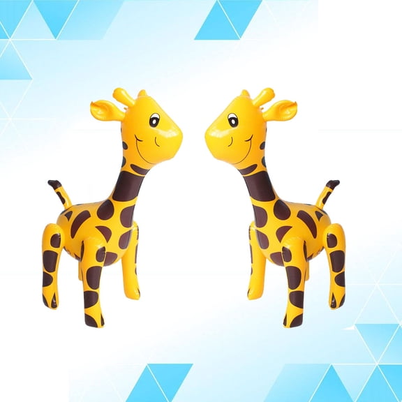 COSMOBETTY 2Pcs Yellow Giraffe Shaped Balloons for Birthday and Home Decor