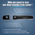 thumbnail image 6 of Unique Bargains 8pcs ABS Exterior Side Door Handle Cover Trim for Dodge Durango 2011-2021 Black with Smart Key Hole, 6 of 8