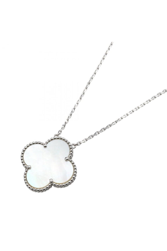 Pre-Owned Van Cleef & Arpels Magic Alhambra Mother-of-Pearl Necklace, 18K White Gold... (Good)