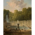 thumbnail image 3 of Hubert Robert 15x18 Black Modern Framed Museum Art Print Titled - Lavandieres in a Park (1775), 3 of 5