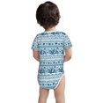 thumbnail image 3 of Xecao Sea Underwater Jellyfish Pattern Baby Climbing Bodysuit Short Sleeve Onesie Unisex 0-12 Months Baby Shirt Newborn Outfits Crotch snap design-12 Months, 3 of 6