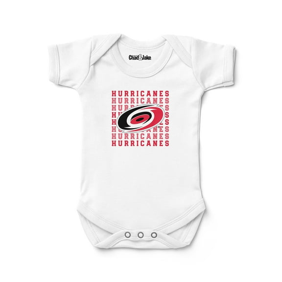 Newborn & Infant Chad & Jake White Carolina Hurricanes Retro Bodysuit