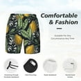 thumbnail image 4 of Kdxio Citrus Fruits Elegant Lemons Print Men'S Swim Trunks With Compression Liner 7 Inch Inseam Quick Dry Swim Shorts, 4 of 7