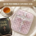 thumbnail image 7 of FOR U DESIGNS Flower Cross Pink Print Bible Cover for Women Men Lightweight Bible Carrier Tote Bag Large Capacity Protective Church Organizer Holder Bag with Handle, 7 of 7