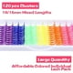 thumbnail image 2 of Racimos de pestañas individuales D Curl 14 mm 16 mm JAMW 6 colores arco iris, 2 of 5