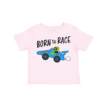 

Inktastic Born to Race- Blue Race Car Gift Toddler Boy or Toddler Girl T-Shirt