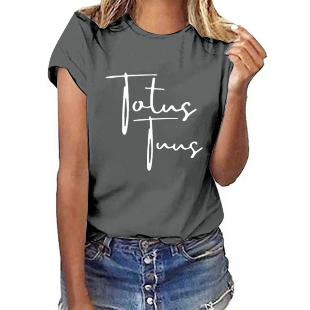 MHFRRA Camiseta de Manga Corta con Estampado de Cristal de Colores para Mujer, Informal, de Moda de Verano Gris