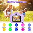 thumbnail image 2 of Sanmadrola Kids Camera Selfie Camera for Kids Christmas Birthday Festival Gifts for Girls Age 3-9 HD Digital Video Cameras for Toddler Portable Toys for 3-8 Year Old Girl with 32GB SD Card, Purple, 2 of 9