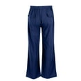 thumbnail image 4 of LilyLLL Mens Cotton Linen Breathable Straight Leg Trousers Summer Causal Pants, 4 of 4