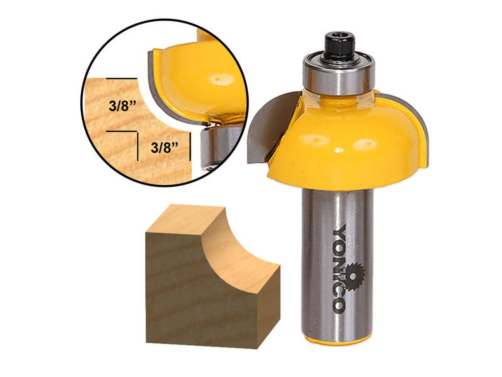 Yonico 5 Bit Cove Edge Forming Router Bit Set - 1/2" Shank - 13522