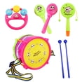 thumbnail image 1 of Dsscvnef 5pcs Kids Baby Roll Drum Musical Instruments Band Kit Children Toy, 1 of 9