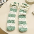 thumbnail image 3 of EnJoCho Clearance Cute Socks for Women Womens Fuzzy Socks Cozy Winter Warm Soft Cute Bowknot Fuzzy Home Slipper Socks Adult Xmas Winter Themed Charming Socks Heated Socks Bulk Red Green Cute&Fun, 3 of 4
