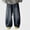 B Blue, variant on Boys Denim Pants (5-15) Solid Color Leisure Sports Wide Leg Full Length Jeans Black Size 9