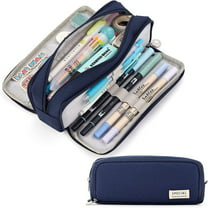 Eccomum Large Pencil Case Big Capacity Pencil Bag Large Storage Pouch 3 Compartments  Pen Case for Teen Boys Girls School Students 