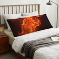 thumbnail image 4 of Balery Fiery Orange Flames Energy Funda Protectora para Almohada Corporal de Algodón Hipoalergénico con Cierre(55 x 21 pulgadas), Almohadas No Incluidas, 4 of 7
