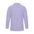 thumbnail image 2 of YONGHS Kids Boys Girls Long Sleeve Thermal Underwear Top Mock Neck Warm Base T-Shirt Undershirt Purple 3-4, 2 of 5