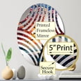 thumbnail image 3 of Designart "Rainbow Colored Baobabs" Tree Baobab Baptist Fan Round Wall Mirror - Floral Oval Printed Decorative Mirror - Multiple Color Options, 3 of 5