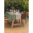 thumbnail image 4 of 52x70 Inch Outdoor Tablecloth with Umbrella Hole Zipper Rectangle Green Brown Rectangular Tablecloths Outside Waterproof Country Wood Grain Abstract Stripe Patio Table Cloth Cover for Picnic Party, 4 of 8