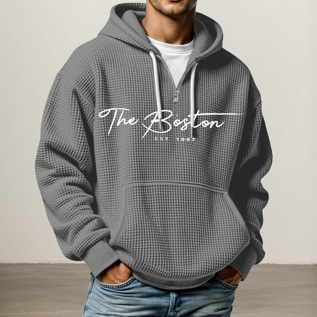 MHFRRA Sudadera con Capucha, Suave y Cómoda, Ideal para Uso Casual Al Aire Libre y Ropa Deportiva de Estilo Moderno Gris