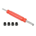 thumbnail image 4 of AC Manifold Gauge Set with 5FT Color-Coded Hoses (Red/Blue/Yellow), Compatible with R22, R134A, R404A, R410A Refrigerants - Includes Adjustable Can Tap, ACME Tank Adapters, 2 R134A Quick Couplers,, 4 of 6