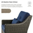 thumbnail image 4 of Chita Steel Outdoor Wicker Swivel Glider Chair with Cushion, Blue, 4 of 10