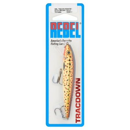 Rebel Track Down Minnow Slick Slick Brown Trout 3 1/2 (Best Bait For Brown Trout)