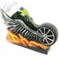 thumbnail image 2 of Highway To Hell Devil Wings Motorbike On Fire Ghost Rider Chopper Wine Holder Figurine Sculpture Kitchen Hosting Home Decor Great Gift For Motorcycle Lovers Gang Bikers Chopper Collectors, 2 of 5