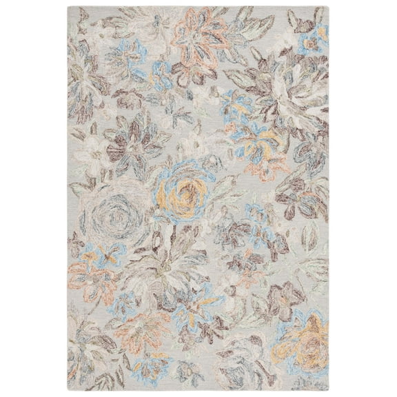 SAFAVIEH Blossom Theophania Floral Area Rug, Gray/Blue, 8' x 10'