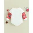 thumbnail image 4 of Wassery Baby Girls Boys Sweatshirts Rompers Christmas Clothes Dinosaur Snowman Deer Santa Print Long Sleeve Toddler Fall Bodysuits, 4 of 9