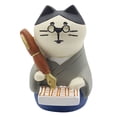 thumbnail image 1 of Cat Table Statuechat Bibliothèque Ornement Mignon Statue en Résine Sculpture Animal Personnalisé, 1 of 8