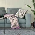 thumbnail image 4 of Glory of Flowers Peacock Throw Pillow with Removable Cover in Off-White Blue Brown 18x18, 4 of 5