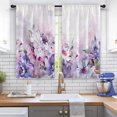 thumbnail image 4 of Innerwin Tringle à Rideau Poche Fente Panneau Rustique Imprimé Floral Aquarelle Rideaux Courts Anti-Moisissure Traitement de Fenêtre Style -5 27 Pouces*39 Pouces(70*100cm)*2, 4 of 5