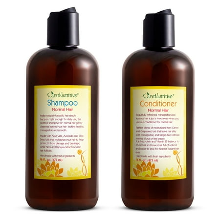 Just Nutritive Normal Healthy Hair Shampoo & Conditioner Set Moisturizing Sulfate-Free 16oz