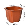 thumbnail image 3 of Hvmvliv Octagonal Thickened Plastic Flower Pot Set of 3 for Indoor Outdoor Garden Patio Decorative Plants Display, 3 of 7