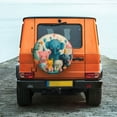 thumbnail image 6 of Fuzoiu Cute Animal Party Print Universal Spare Tire Cover with Buckle Strap, Waterproof Wheel Covers for Jeep, Trailer, RV, Truck and All Car-15 inch, 6 of 6