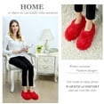 thumbnail image 2 of Onmygogo Fuzzy Winter Indoor Slippers for Women (5.5-6.5 B(M) US, red), 2 of 5