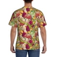 thumbnail image 3 of Qekee Colored Large Mushrooms and Leaves Classic Fit T-Shirt Men's Shirt Men's Tight Short Sleeves for Exercise, Running, Mountaineering - Colored Large Mushrooms and Leaves, 3 of 9