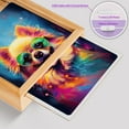 thumbnail image 4 of Hippie Pomeranian Portrait oil painting Watercolor Tie-dye Vintage Acrylic Plaque with Wood Photo Frame Box Pom Dog Lover Gifts Light Box - 00015, 4 of 5