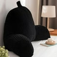 thumbnail image 7 of Reading Pillow Bed Wedge Large Adult Children Backrest with Arms Back Support for Sitting Up in Bed/Couch for Lounging Bedrest,Waffle Stereoscopic Design,Black, 7 of 7