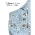 thumbnail image 3 of Claudel Chemise de Nuit Adaptative pour Femmes, Hôpital, Bleu Ondulé Polka Dot, P/M, 3 of 4