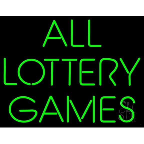 All Lottery Games LED Neon Sign 15 x 19 - inches, Black Square Cut Acrylic Backing, with Dimmer - Bright and Premium built indoor LED Neon Sign for Defence Force.