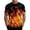 Orange, variant on Men 3D Flame Graphic Crew Neck T-Shirt, Loose Fit Short Sleeve Cool Fire and Fierce Cat Print Basic Tee Summer Daily Casual Streetwear Tops(Black,XXL)