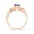 thumbnail image 2 of ANGARA Natural 1.45 ct Tanzanite and Diamond Twisted Vine Ring in 14K Rose Gold for Women (Size-7mm) | December Birthstone, Birthday, Anniversary, Jewelry Gift for Women | Natural Tanzanite Ring, 2 of 11