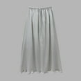 thumbnail image 2 of vigerkar Women's Drawstring High Waist Flowy Skirts Flared Maxi Skirt Light Gray, One Size, 2 of 4
