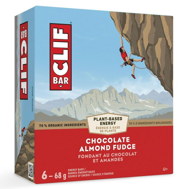 Barre énergétique Bar de CLIF au fondant au chocolat et aux amandes 6 x 68 g