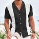 thumbnail image 3 of Mens Camisas de Verano de Punto de Color Sólido Manga Corta Cuello de Vuelta, Ligero Casual Bajo las Camisas para Hombres, 3 of 8