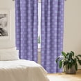 thumbnail image 3 of Ambesonne Oriental Window Curtains, Curlicue and Medallion, Each 28" W x 63" L, Blue Violet Lavender Blue, 3 of 5