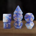thumbnail image 3 of Runquan 6X 7x Polyhedral Dice Party Game Dice Game for Table Game Star Dark Blue 6 Pcs, 3 of 8
